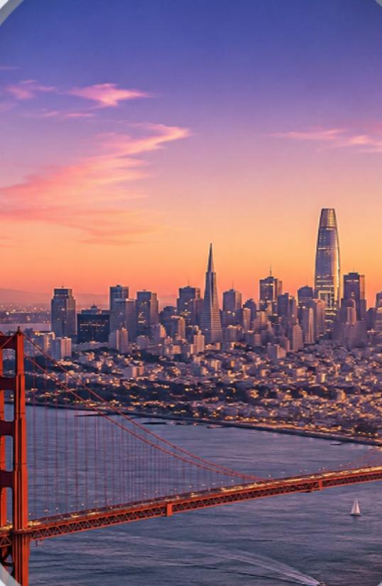 View of San Francisco from a cabin window